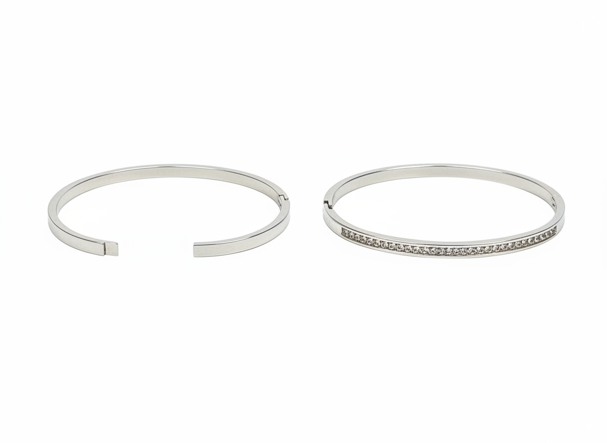 Brățări elegante din argint - clasică și cu cristale